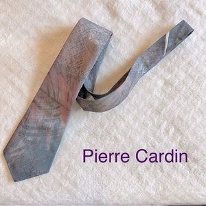 Pierre Cardin Vintage 100% Silk Geometric Pattern Neck Tie